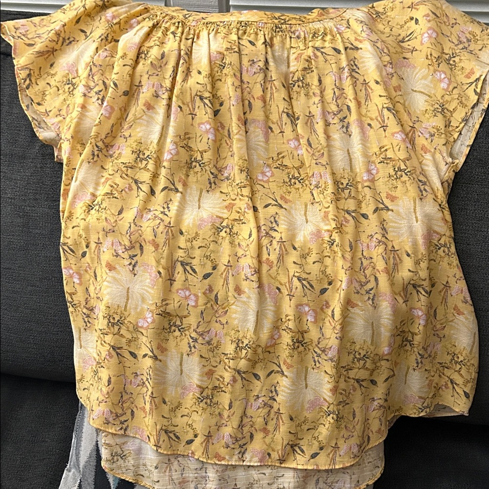 Floral Yellow Women's Top